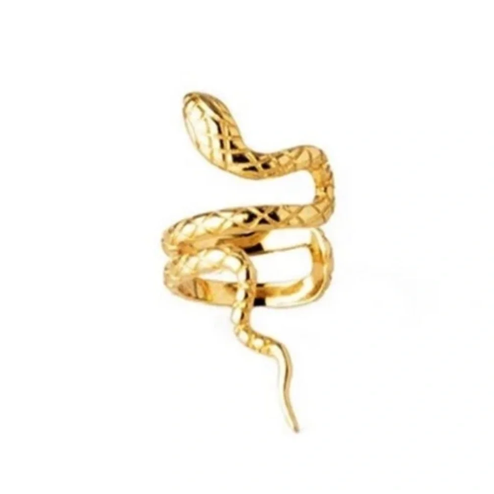 $79 NEW - Gold Sterling Silver snake cuff wrap earring